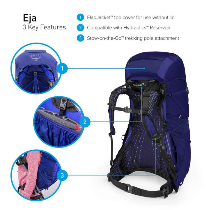 Рюкзак Osprey Eja 38 Equinox Blue 