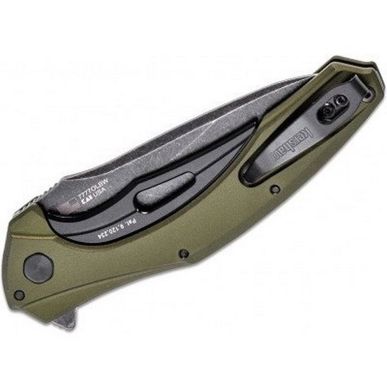 Ніж Kershaw Bareknuckle Black Blade олива 