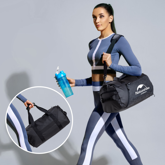 Сумка спортивна Naturehike NH19SN002, розмір M, чорний 