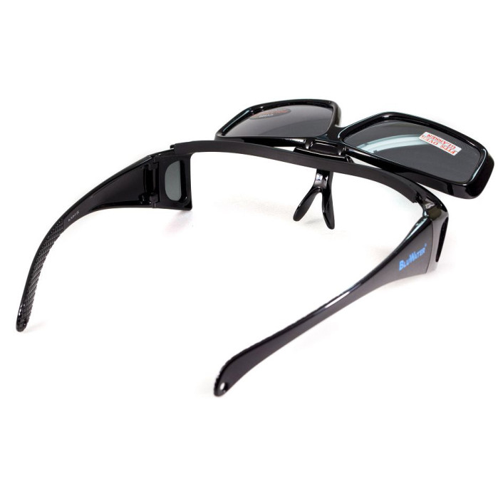 Окуляри BluWater Flip-IT Polarized (gray) чорні 