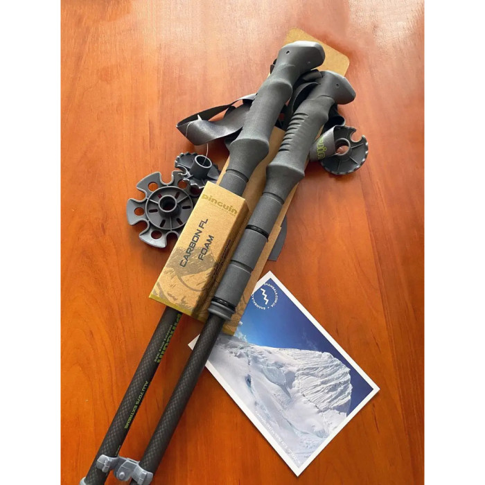 Трекінгові телескопічні палиці Pinguin Carbon FL Foam 2021, Carbon/Green (PNG 809145) 