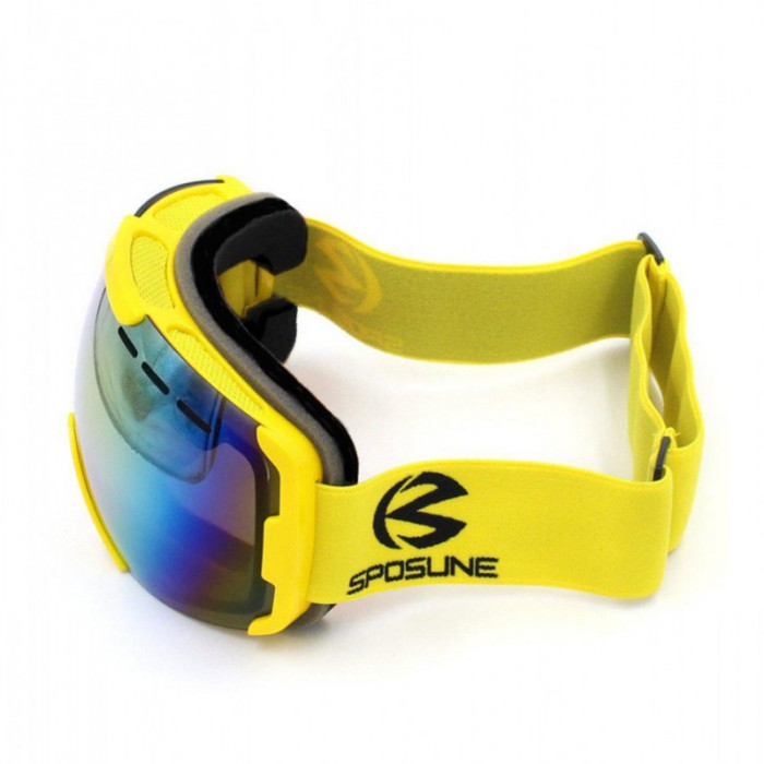 Маска для лиж і сноуборду Sposune HX008-1 Glossy Yellow-Fake Revo Red 