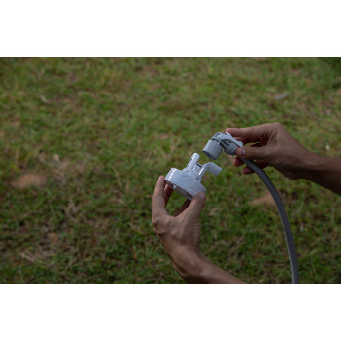 Душ портативний з насосом на акумуляторі Flextail Max Shower із чохлом, білий 