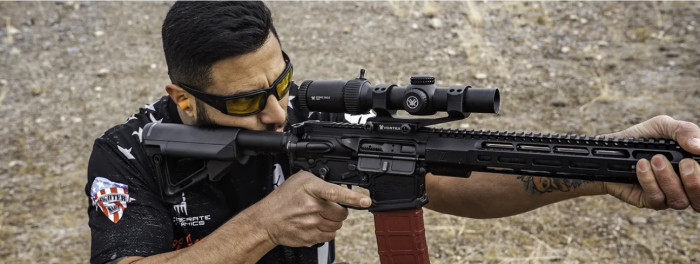 Приціл Vortex Strike Eagle 1-8x24, FFP, марка EBR-8 з підсв., труба 30мм. 