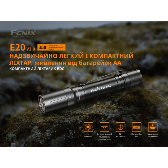 Ліхтар Fenix E20 V2.0 Luminus SST20 