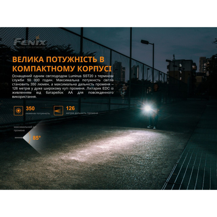 Ліхтар Fenix E20 V2.0 Luminus SST20 