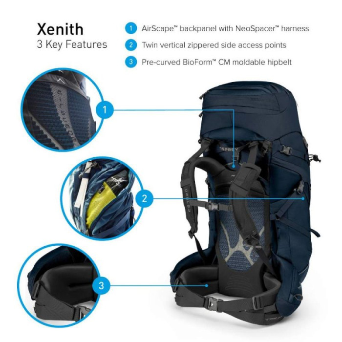 Рюкзак Osprey Xenith 88 Discovery Blue 