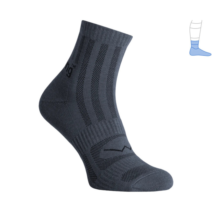 Трекінгові шкарпетки Protector ShortLight літні темно-сірі M 40-43 