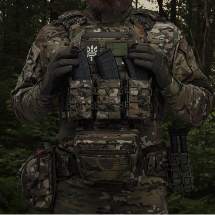 Сумка-напашник Ukrarmor PRO. Розмір L (16х28 см). Матеріал Cordura 500D Мультикам 