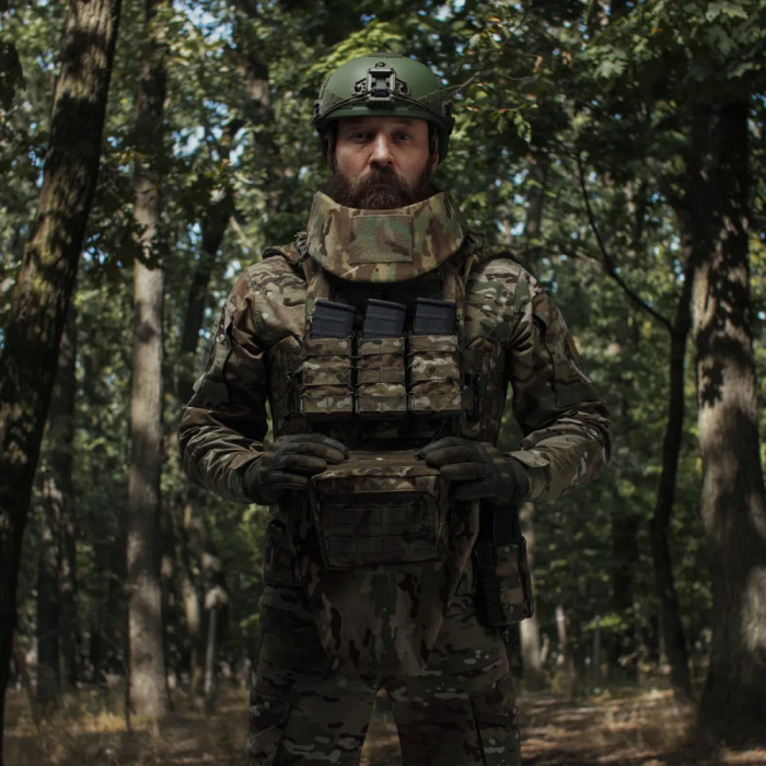Сумка-напашник Ukrarmor PRO. Розмір L (16х28 см). Матеріал Cordura 500D Мультикам 