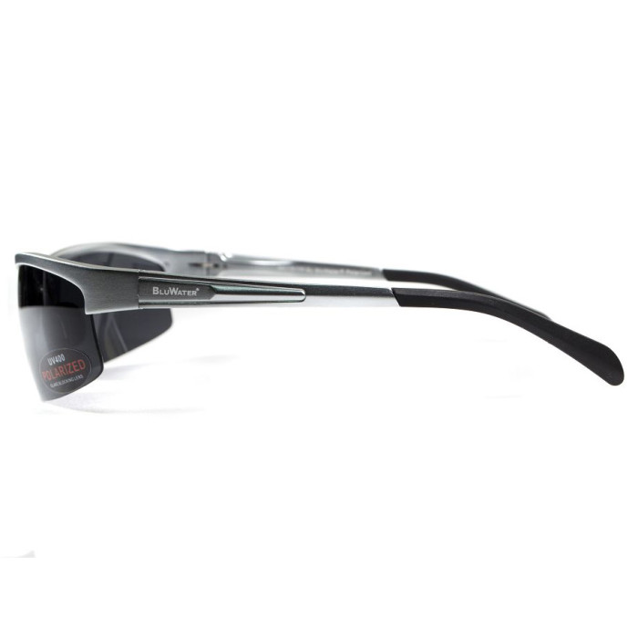 Окуляри BluWater Alumination-5 Silver Polarized (gray) чорні 