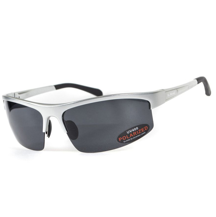 Окуляри BluWater Alumination-5 Silver Polarized (gray) чорні 
