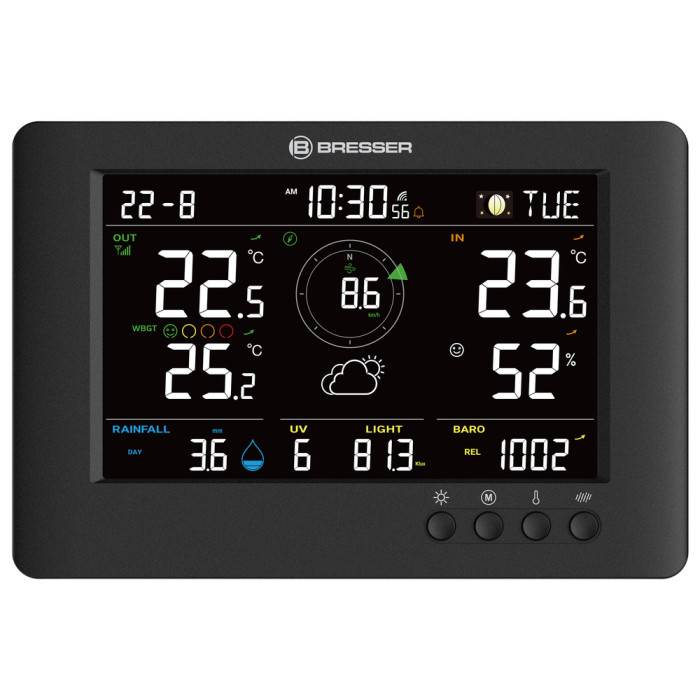 Метеостанція Bresser 8-in-1 ClearViewTB (11524) (932387)