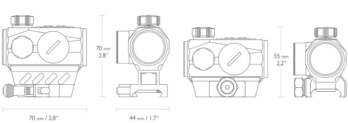 Приціл Hawke Endurance RD 1x25 QR high/low weaver, 3 MOA dot 