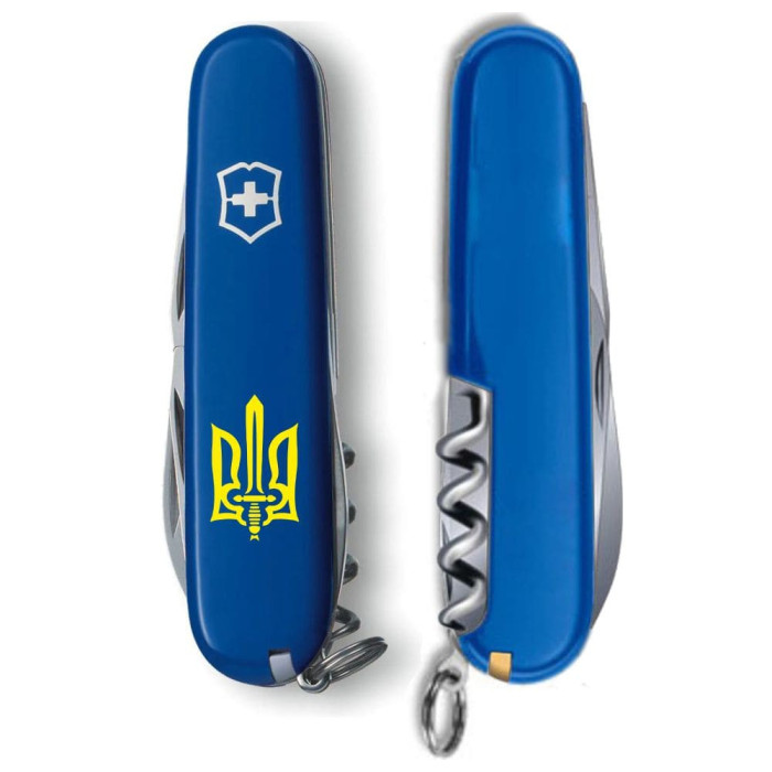 Складаний ніж Victorinox SPARTAN UKRAINE Тризуб ОУН жовт. 1.3603.2_T0308u 