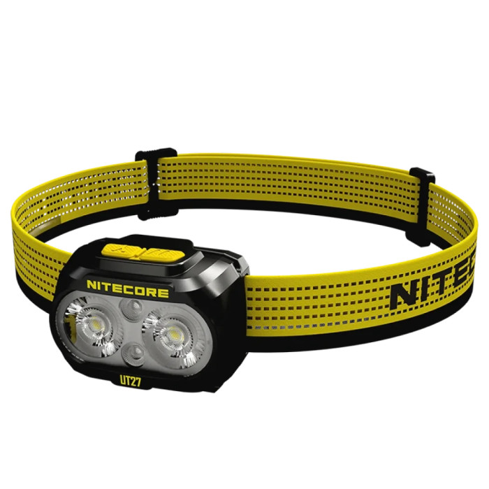 Налобний ліхтар Nitecore UT27 2024 (2xNiteLab UHE LED, 800 люмен, 4 режими, 3xAAA, HLB1500), білий 