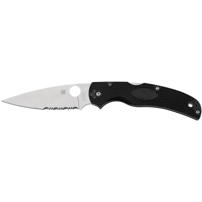 Ніж Spyderco Native Chief, напівсеррейтор black 