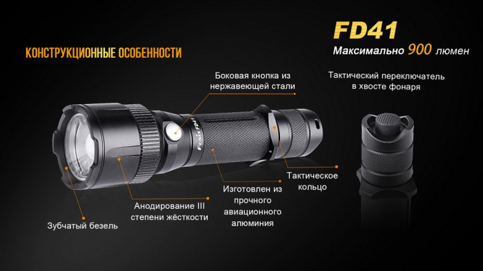 Ліхтар Fenix FD41 Cree XP-L HI LED 