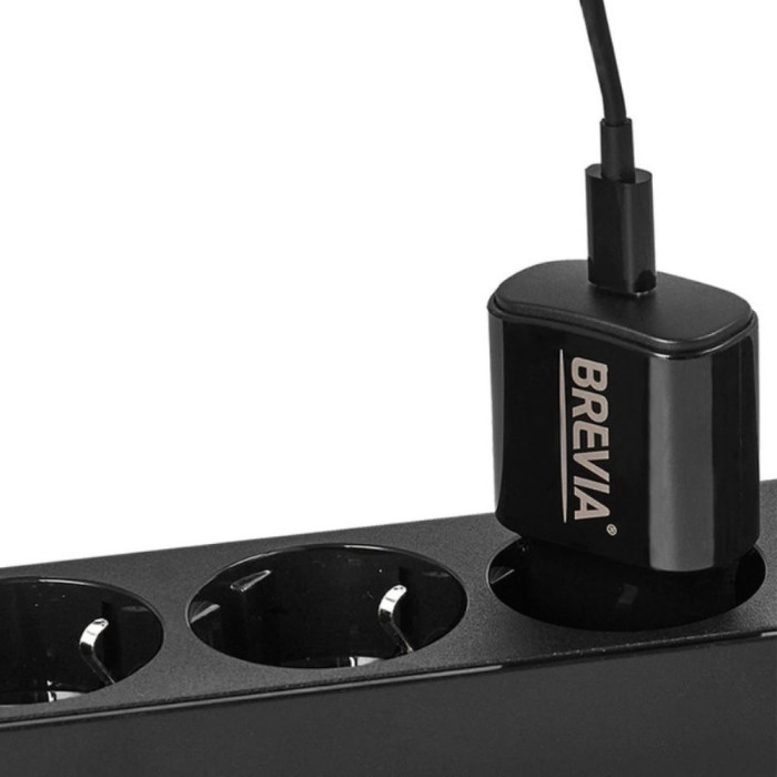 Мережевий зарядний пристрій Brevia ePower PD20W + Cable USB-C to USB-C 1m 