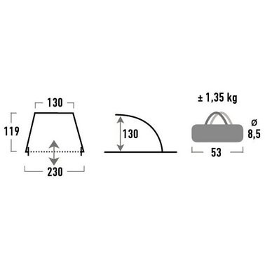 Намет High Peak Mallorca 40 блакитна /сіра (10128) 