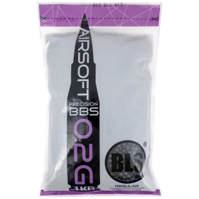 Страйкбольні кульки BLS Precision Black 6 мм 0,2 г 1 кг