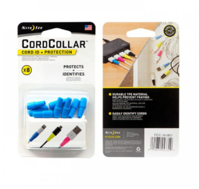 Набір накладок для проводів Nite Ize CordCollar 8 шт., сині, (GCC-38-8R7) 