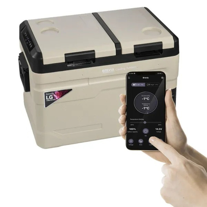 Портативний холодильник BREVIA 38L, двокамерний (Компресор LG) (23425) 