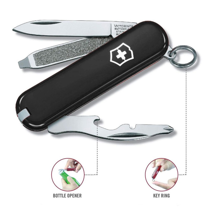 Ніж Victorinox Rally 58мм/9функ/чорн 