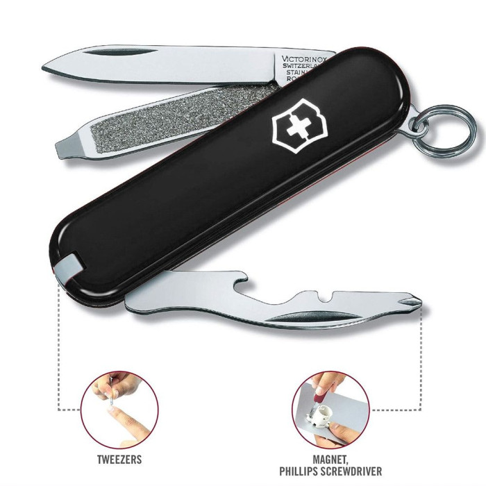 Ніж Victorinox Rally 58мм/9функ/чорн 