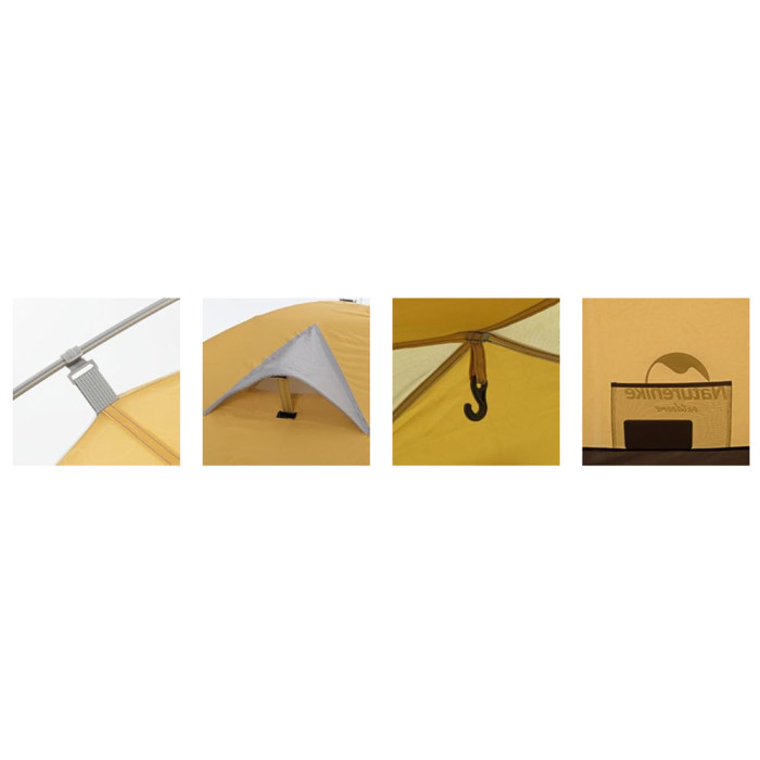 Намет чотиримісний Naturehike P-Series CNK2300ZP028, світлий сірий 