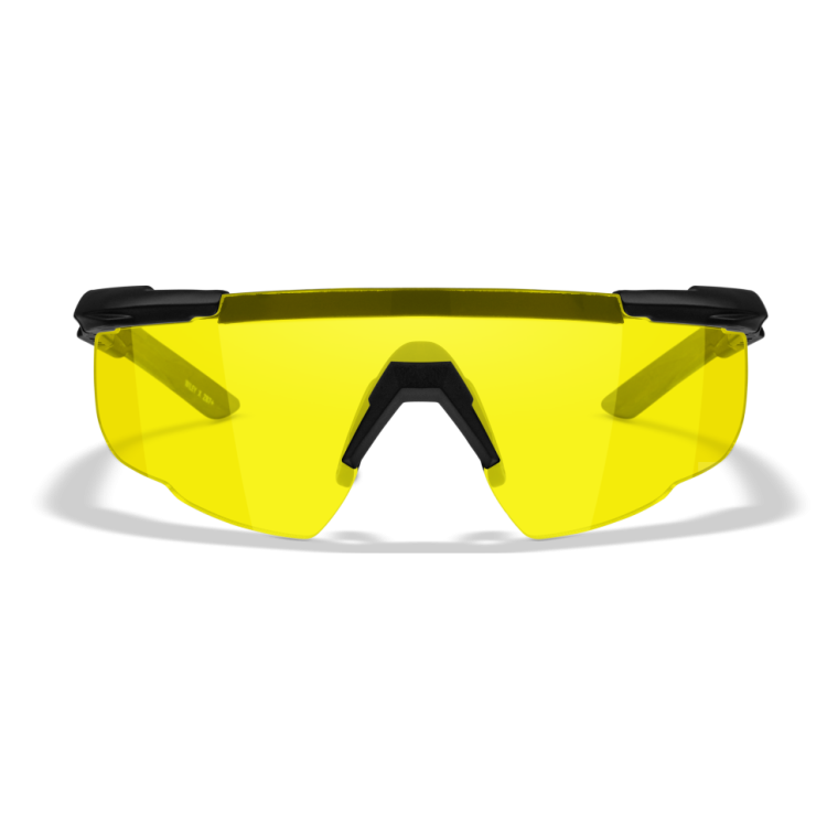 Захисні балістичні окуляри Wiley X SABER ADV Жовті лінзи /матова чорна оправа (без кейса) 