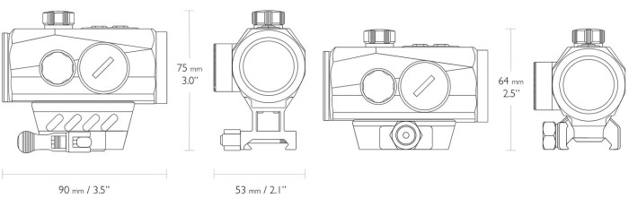 Приціл Hawke Endurance RD 1x30, QR high/low weaver, 3 MOA dot 