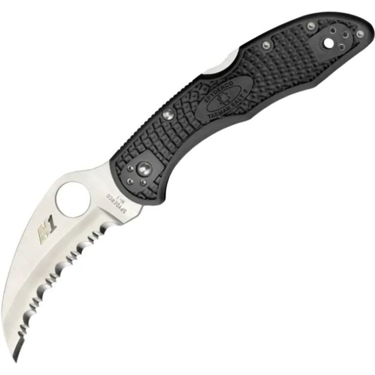 Ніж Spyderco Tasman Salt 2, серейтор black (C106SBK2) 