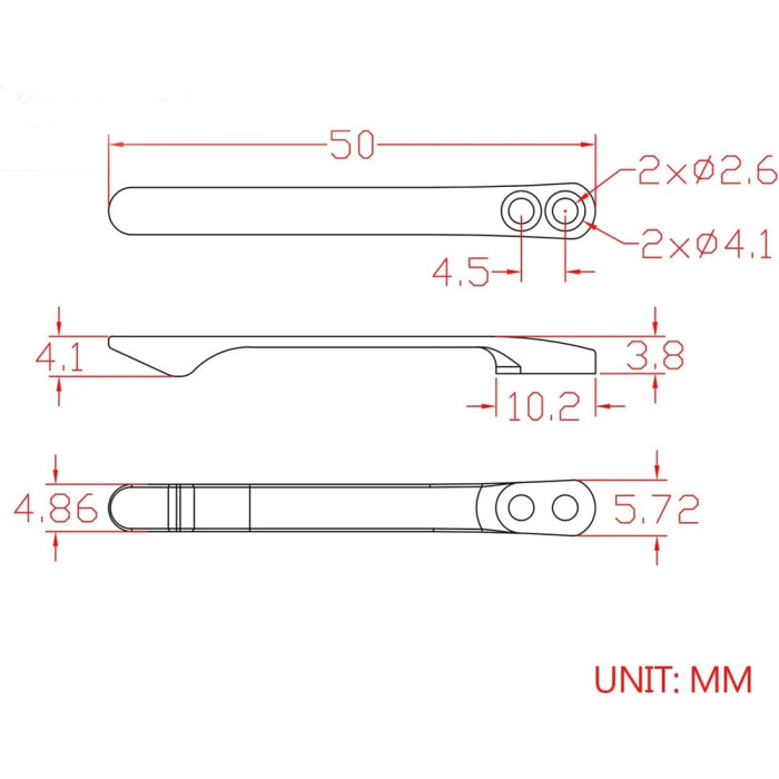 Кліпса кишенькова титанова чорна Civivi T001C з титановими гвинтами 
