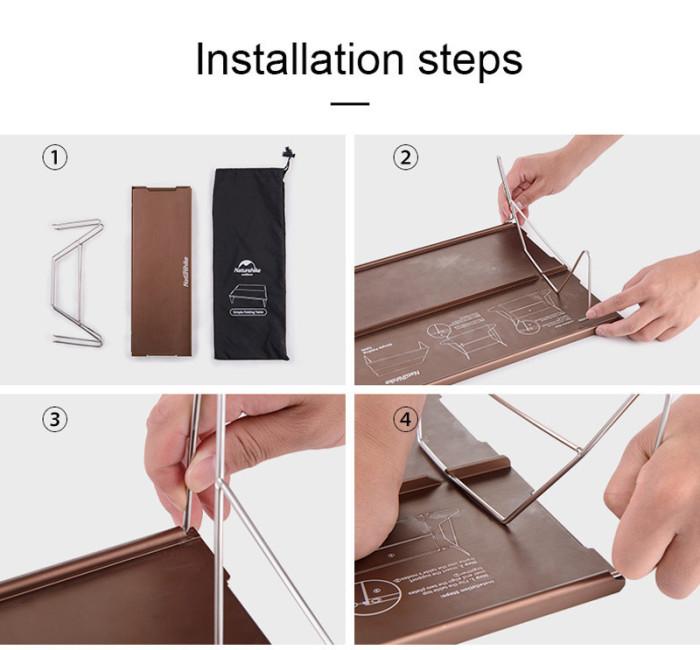 Столик похідний Naturehike Compact Table NH17Z001-l grey 