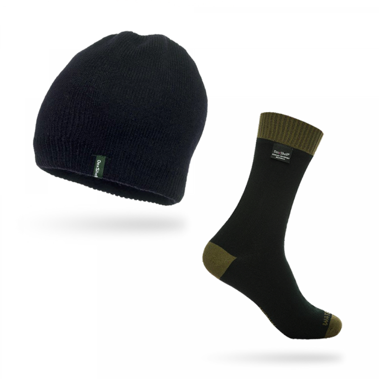 Комплект DexShell шкарпетки Thermlite Green DS6260 + шапка DH372 