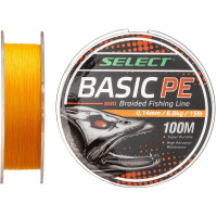 Шнур Select Basic PE 150m 0.10mm 10lb/4.8kg, помаранчевий