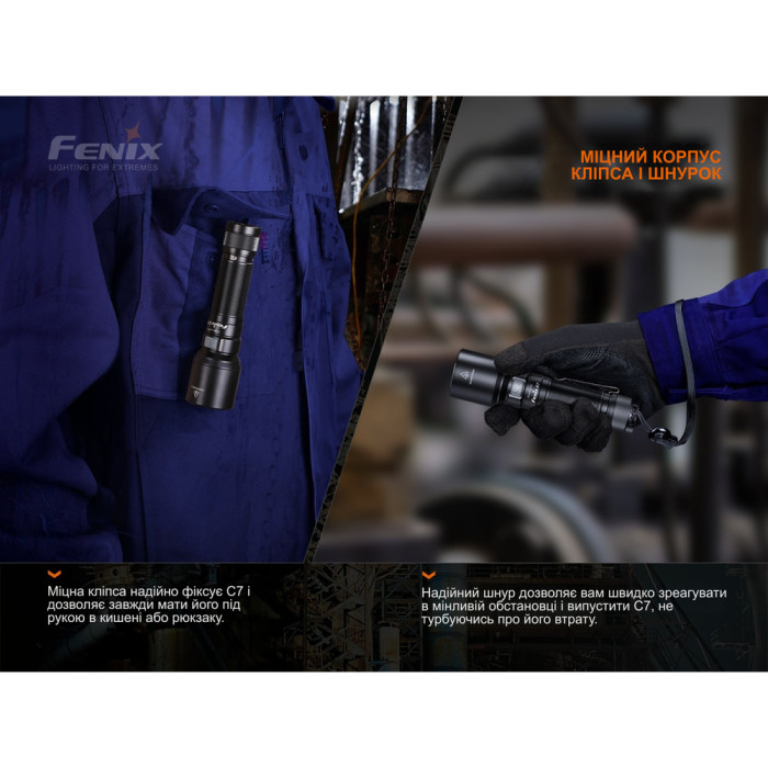 Ліхтар ручний Fenix C7 зелений | Лімітована серія 