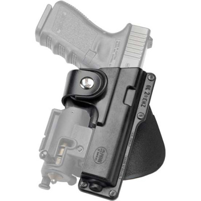 Кобура Fobus Для Glock-19/23 з підствольним ліхтарем поясний фіксатор black (EM19)