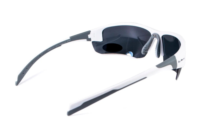 Окуляри BluWater Samson-3 White Polarized (gray), сірі в білій оправі 