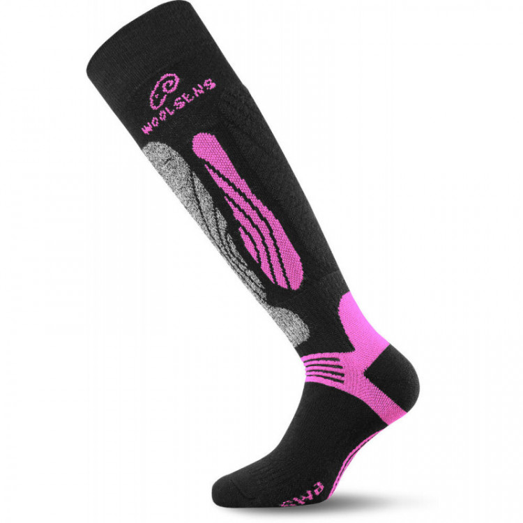 Термошкарпетки для лиж lasting SWI 904 чорно-рожеві 