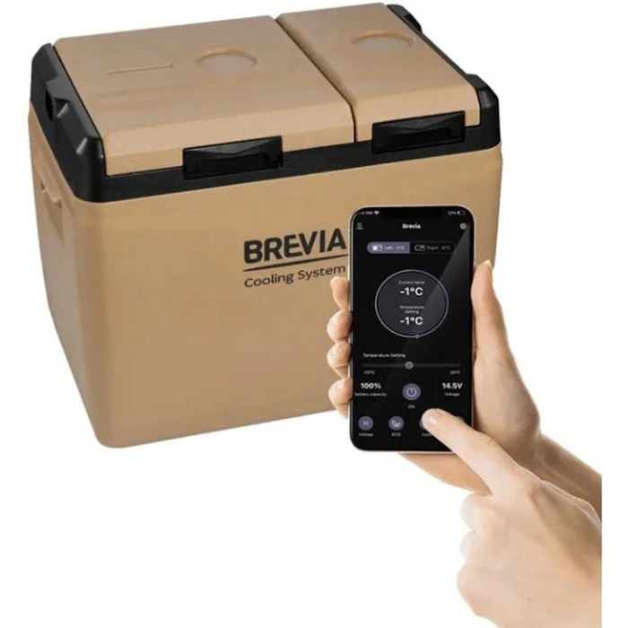 Портативний холодильник BREVIA 39L, двокамерний (23400) 