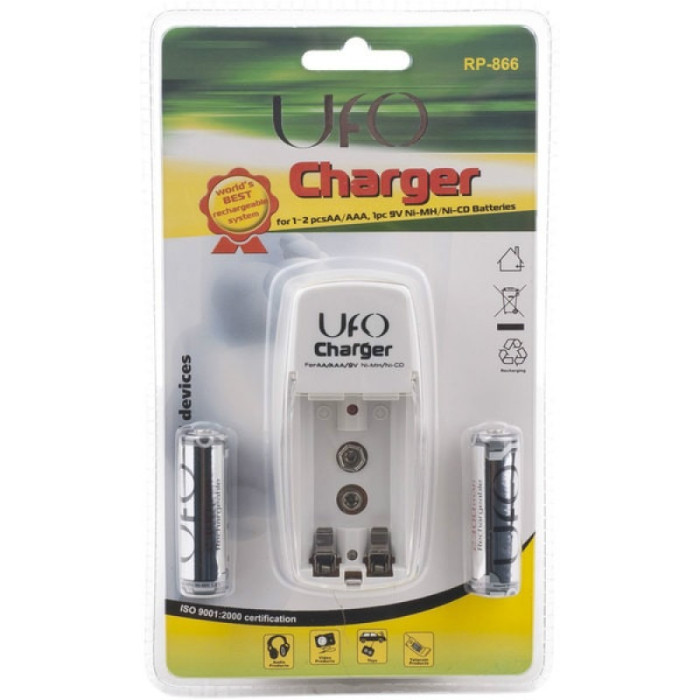 Зарядний пристрій UFO RP866 + 2хHR6 Ni-MH 2300mAh PHOTO Kit 