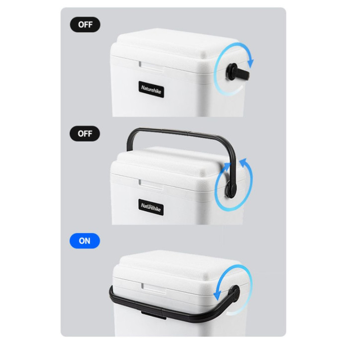 Туристичний холодильник Naturehike NH20SJ021, зелений, 13 л, поліпропілен (пошкошжена упаковка) 