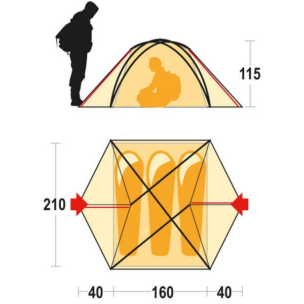Намет Ferrino Aerial 3 оливково-зелений 