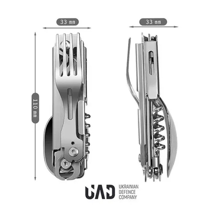 Мультитул туристичний 5 в 1 UAD CampFeast 420 Сталь 