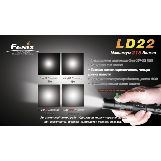Ліхтар Fenix LD22 Cree XP-G2 (R5) 