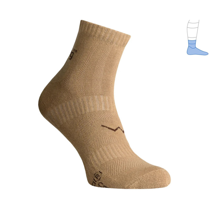 Трекінгові шкарпетки Protector ShortLight літні бежеві Койот M 40-43 