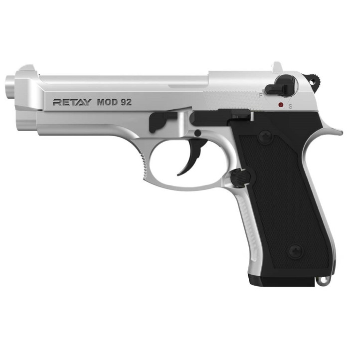 Пістолет стартовий Retay Mod92 9мм chrome (S140233C) 