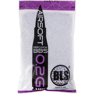 Страйкбольні кульки BLS Precision Purple 6 мм 0,2 г 1 кг